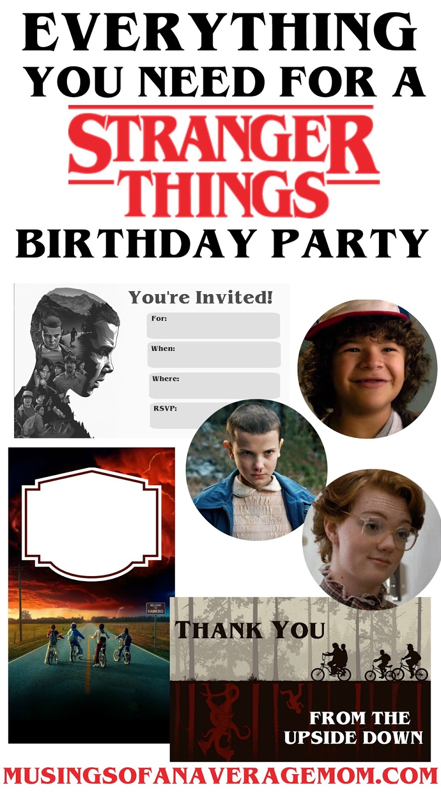 free stranger things printables
